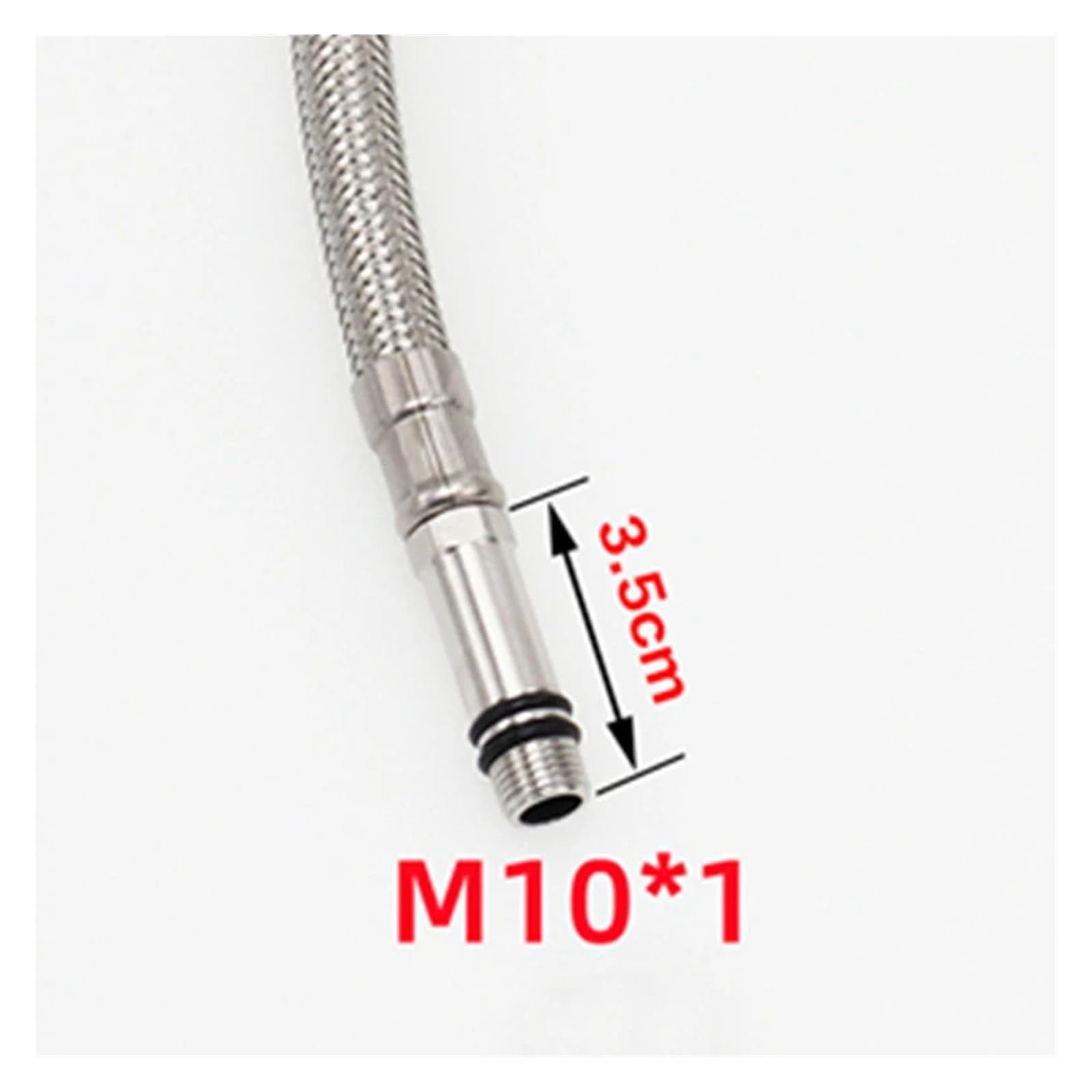 Tuyau tressé en acier inoxydable for robinet de cuisine - Remplacement M10 x 1, longueurs 40/50/56 cm(50cm)