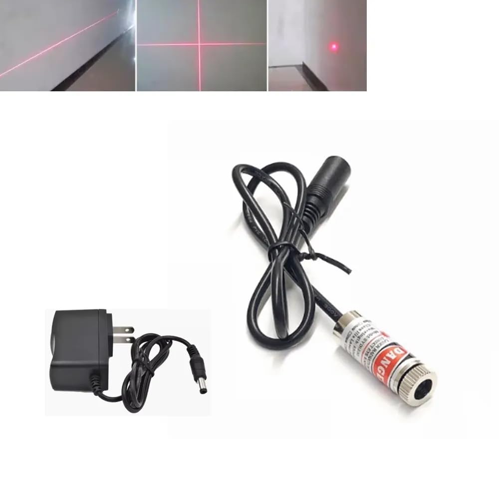 Modulo Laser Rosso A Croce 650nm 5mW 5V - Con Testa Focalizzabile, Per Linee E Punti