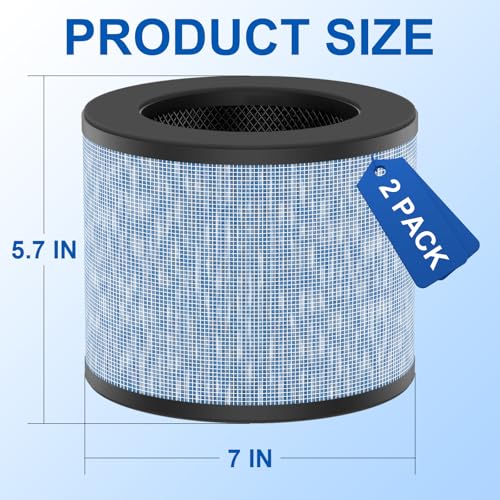 Image of F100 Filter Replacement, Compatible with Instant AP100 Small Air Puri-Fier, 3-in-1 H13 True HEPA Filter & Activated Carbon Filtration, Part# F100, 2 Pack