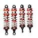 Sankuai 1set pour 124019 124018 1/12 RC Mise à Niveau de Voiture Pièces d'amortisseur en métal et arrière Amortisseur Amortisseur Accessoires de Rechange (Couleur : Rouge)