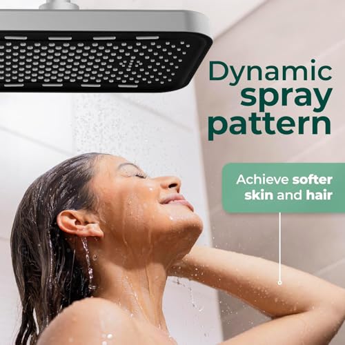 Grande pomme de douche carrée 36cm fixe à haute pression plafond - 6