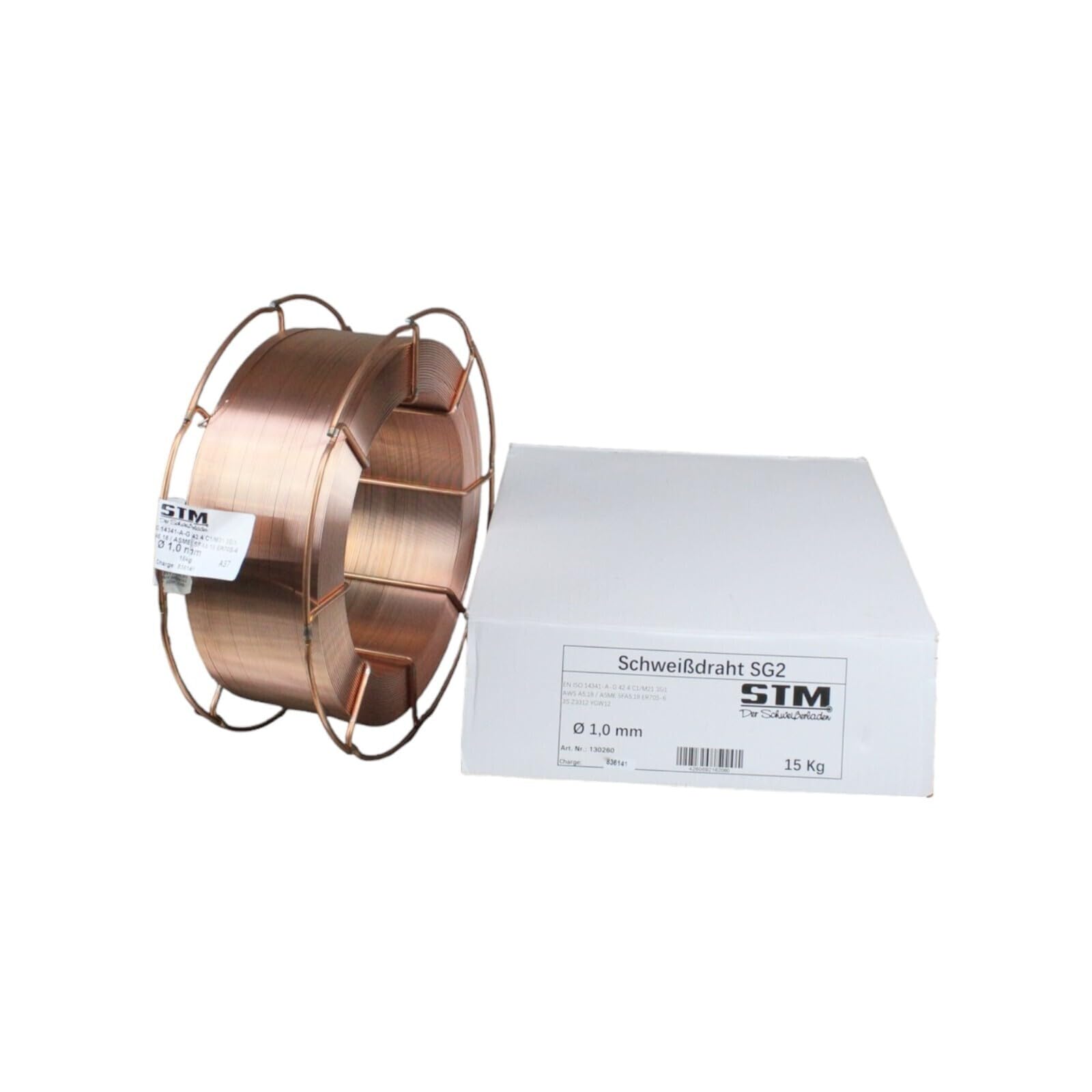 Schutzgas Schweißdraht Stahldraht SG2 1,0 mm CO2 G3Si1 MIG/MAG 0,5-15kg D100 D200 K300 (K300 15 Kg)
