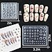 WOKOTO 2 Pcs 3D Nail Art Silicone Nail Molds For Nail Decorations, Stars, Hearts & Cherry DIY Nail Charms Molds Kits, Handmade Carving Templates for Women Manicure Embossed Stencils for Nails