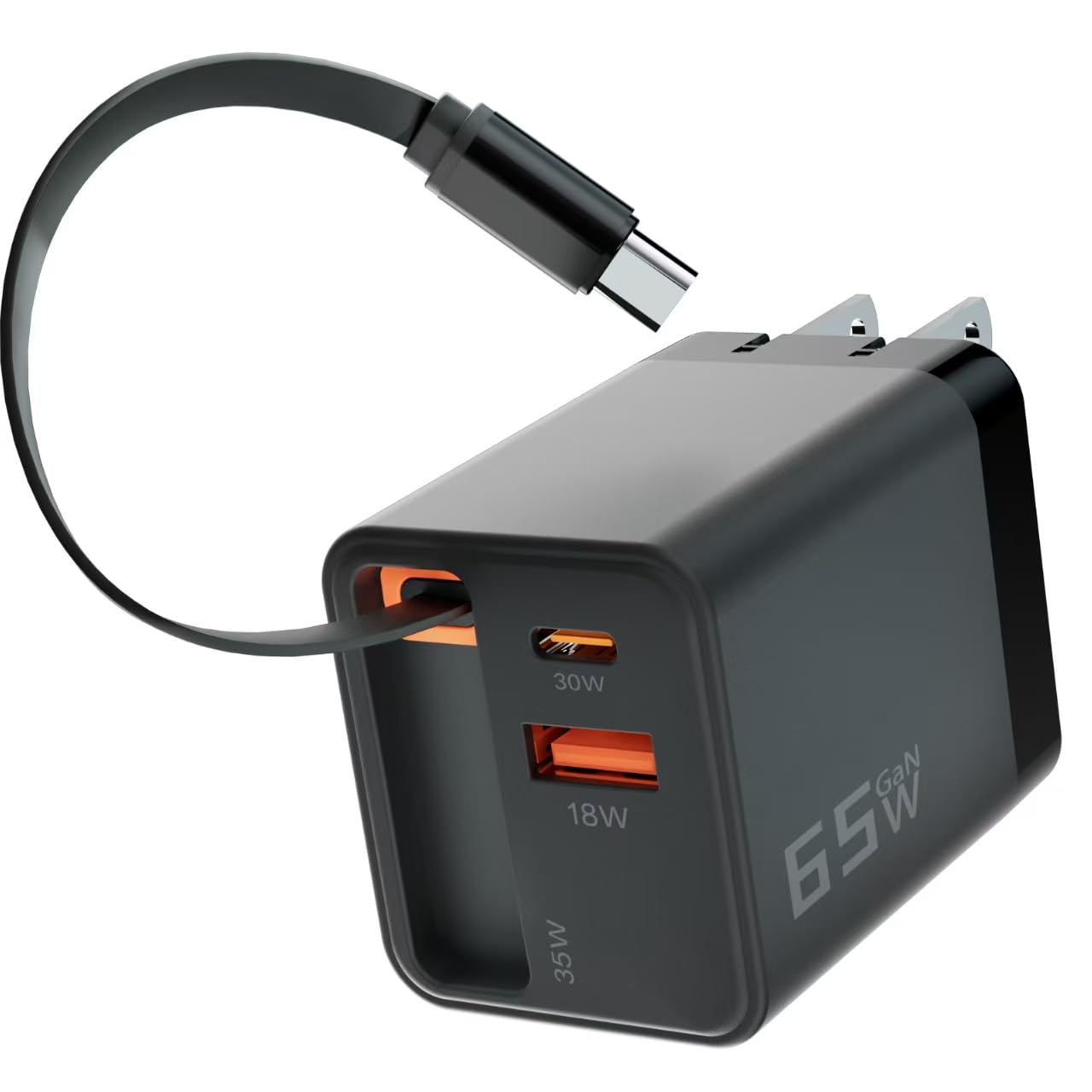 Amazon | 【最新巻き取り式】65W(35W+30W) 巻き取り式 急速充電器 Type