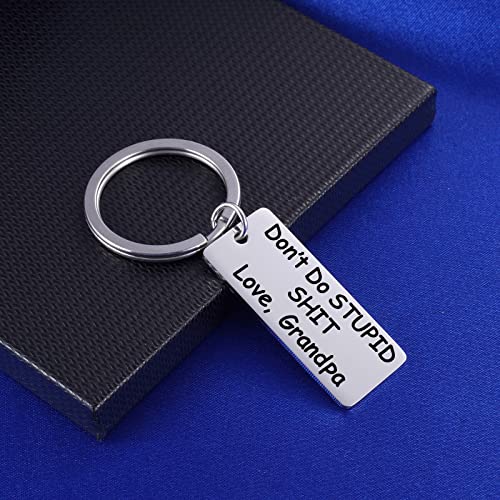 Image of Mother to Kids Don't Do Stupid St Keychain for Teenage Daughter Son Graduation Valentine Gag Gifts from Mom