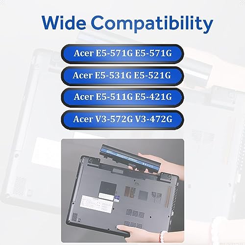 Wefly AL14A32 Laptop Battery Compatible for Acer E14 E15 E5 E5-411 E5-421 E5-471 E5-472 E5-511 E5-521 E5-531 E5-551 E5-571 E5-572 V3-532 V3-532... - Image 6