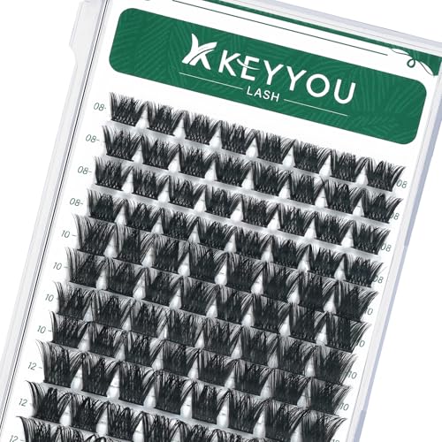 Image of KEYYOU Lash Clusters Eyelash Clusters Wispy Volume D Curl 8-12mm MIX Y02