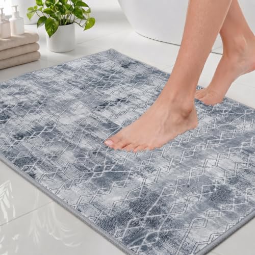 Image of Medallion Vintage Look Carpet for Living Room Bedroom Dining Room | Washable Area Rug with Non Slip TPR Backing | Modern Floor Carpet for Home(Design10-16x24 Inches)