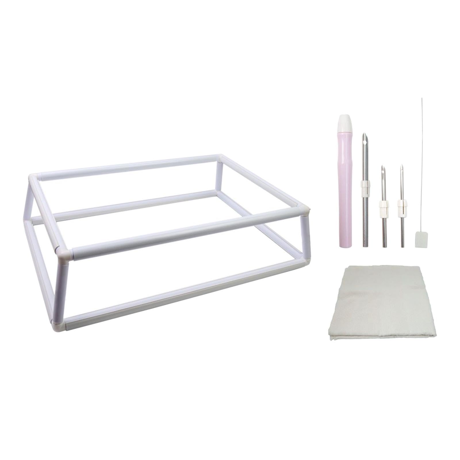 Bastidor para Bordado Estructura de Escritorio Marco Universal Soporte Ajustable Doble Capa Resistente PP Portátil Adecuado para Proyectos de Bordado, 40x60cm