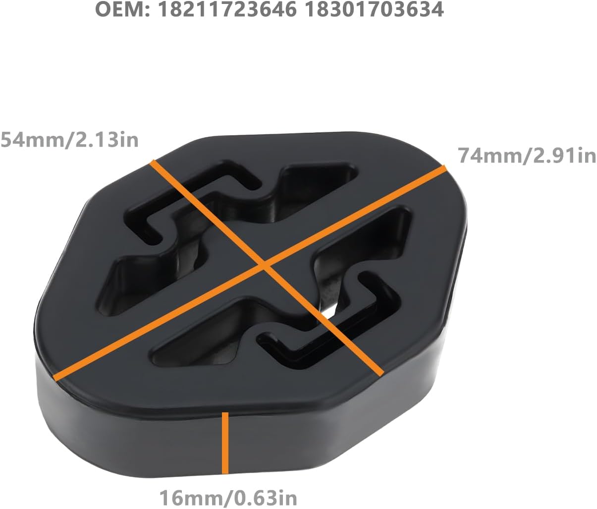 2X Rubber Exhaust Mounts 18211723646 Compatible with BMW E36 3 Series Gran Tourer 320 323 325