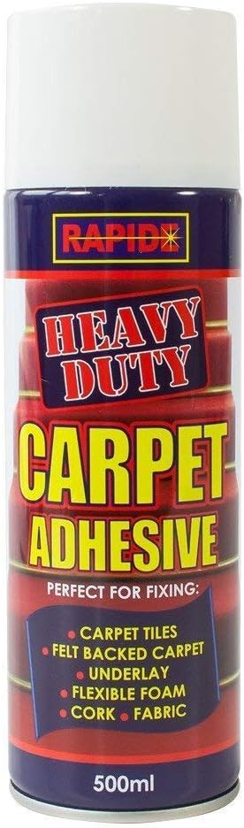 3x500ml Heavy Duty Spray Carpet Adhesive Glue Underlay Carpet Tiles