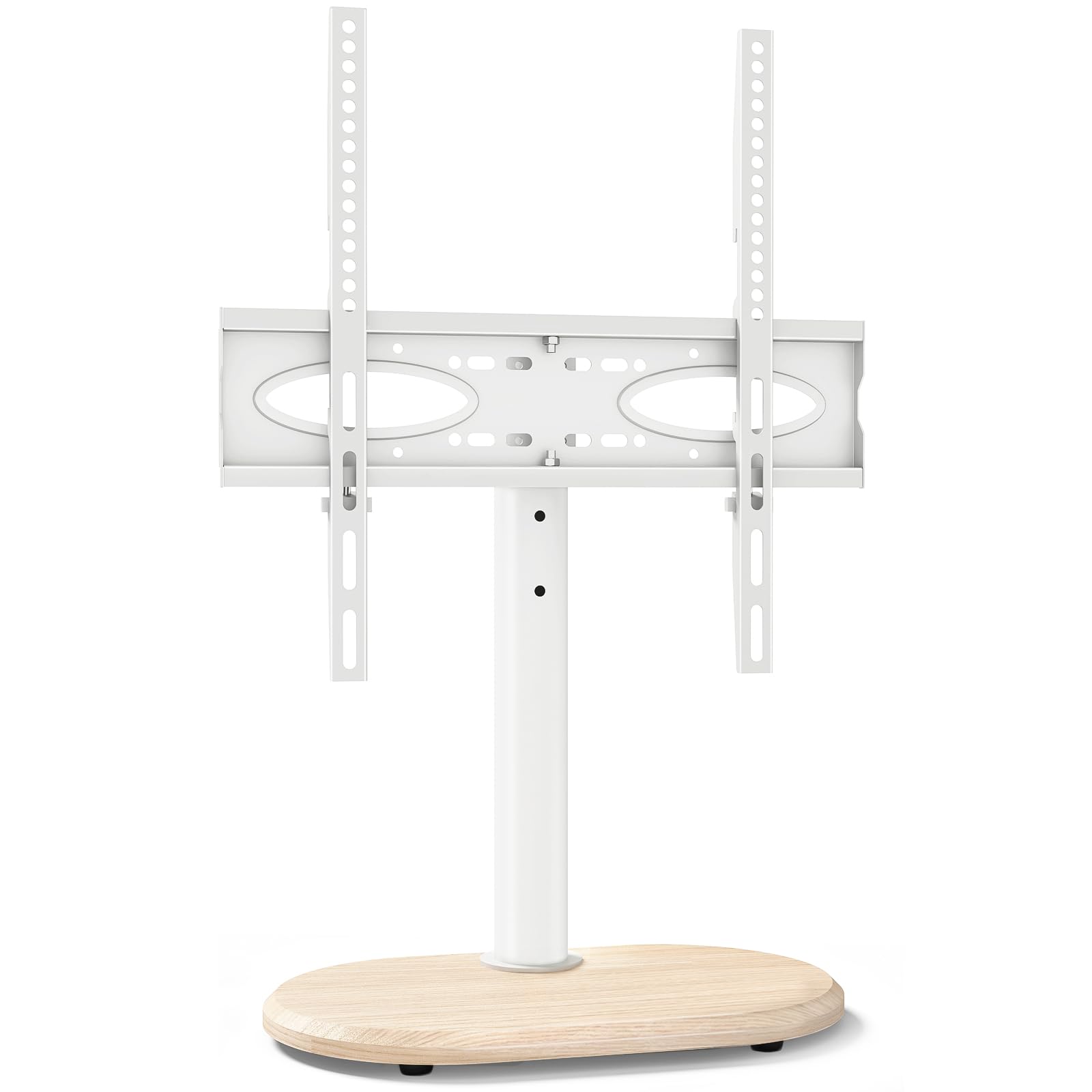 TVON TV Ständer Universeller TV Standfuss für 26–60 Zoll Flach & Curved Fernseher Schwenkbarer Höhenverstellbarer Fernseher-Standfuß mit rundem Sockel bis zu 40 kg Max.VESA 400x400 mm