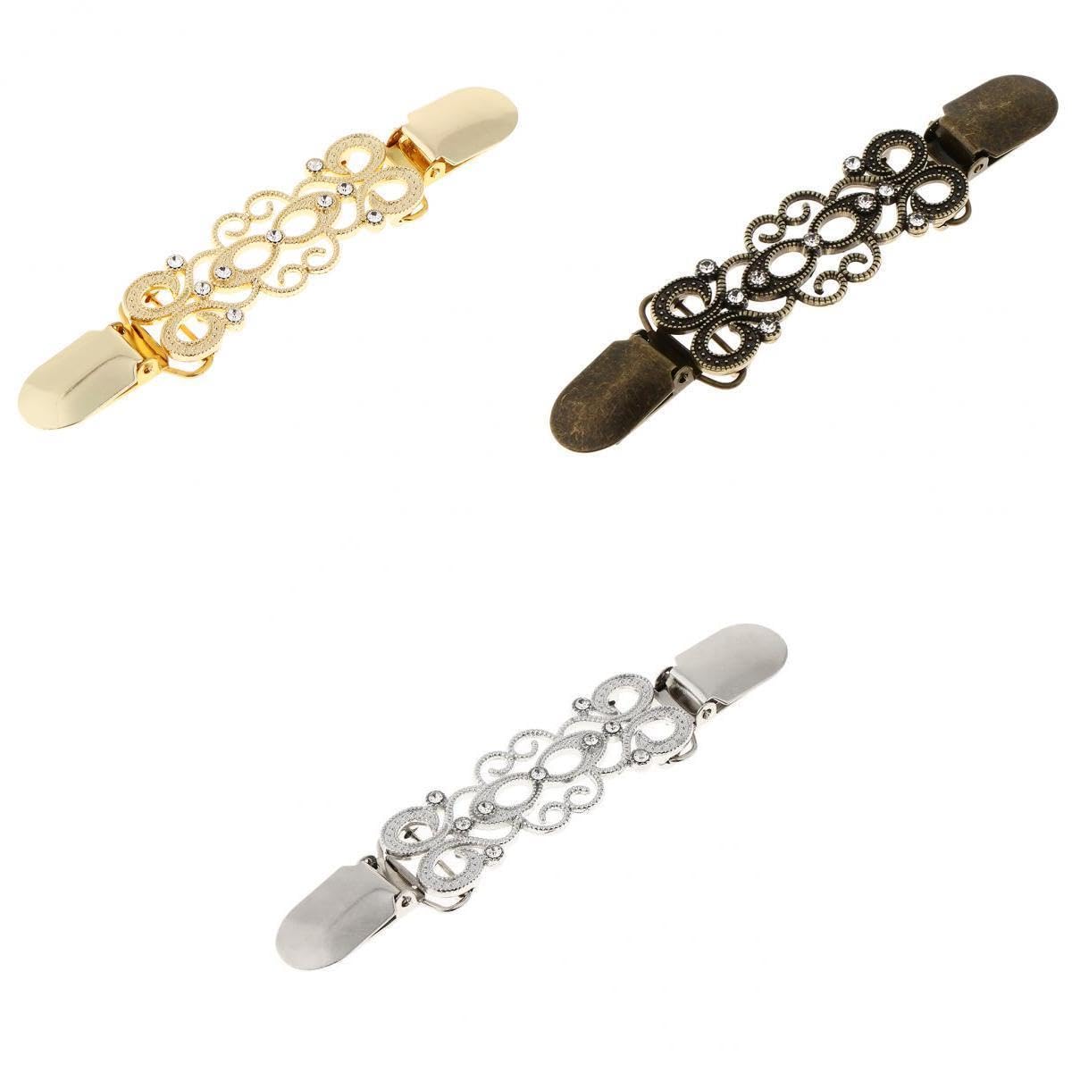 3Pcs Retro Women Shawl Cardigan Sweater Duck Mouth Clip Shirt Collar Clasps | Womens Accessories | Scarves & Wraps-image-49