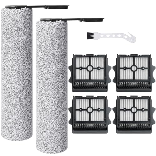 Image of Roller Brush and HEPA Filter Replacement for Tineco Floor One Stretch S6,Switch S6,S7 Stretch Ultra,S7 Stretch Steam,S9 Artist Pro/Steam,i5/i6 Stretch,2Brush Roller,4HEPA Filter【Not for S6/S7 Pro】
