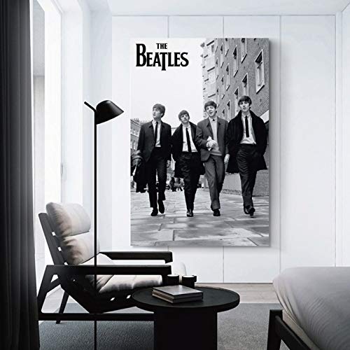 KFMD Poster vintage de groupe de musique rock The Beatles – Impression sur toile – Décoration murale moderne pour… - Les Beatles, Paul McCartney, John Lennon, RIngo Starr, George Harrison KFMD Poster vintage de groupe de musique rock The Beatles - Impression sur toile - Décoration murale moderne pour… – Image 4