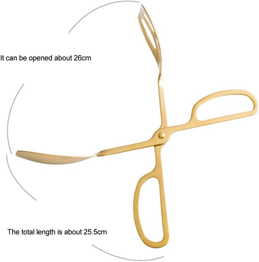 Food Tongs, Heavy Duty Stainless Steel Kitchen Tongs Salad Tongs 10 inch Heat Resistant Small Serving Tongs for Cooking, Grill, Pastry, Sandwich, Ice, Food Bread Dessert (Gold)