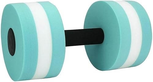 Miniatura 5 de Mancuernas de agua, juego de 2 mancuernas de espuma aeróbica, resistencia a la piscina, pesas acuáticas para entrenamiento mínimo de estrés