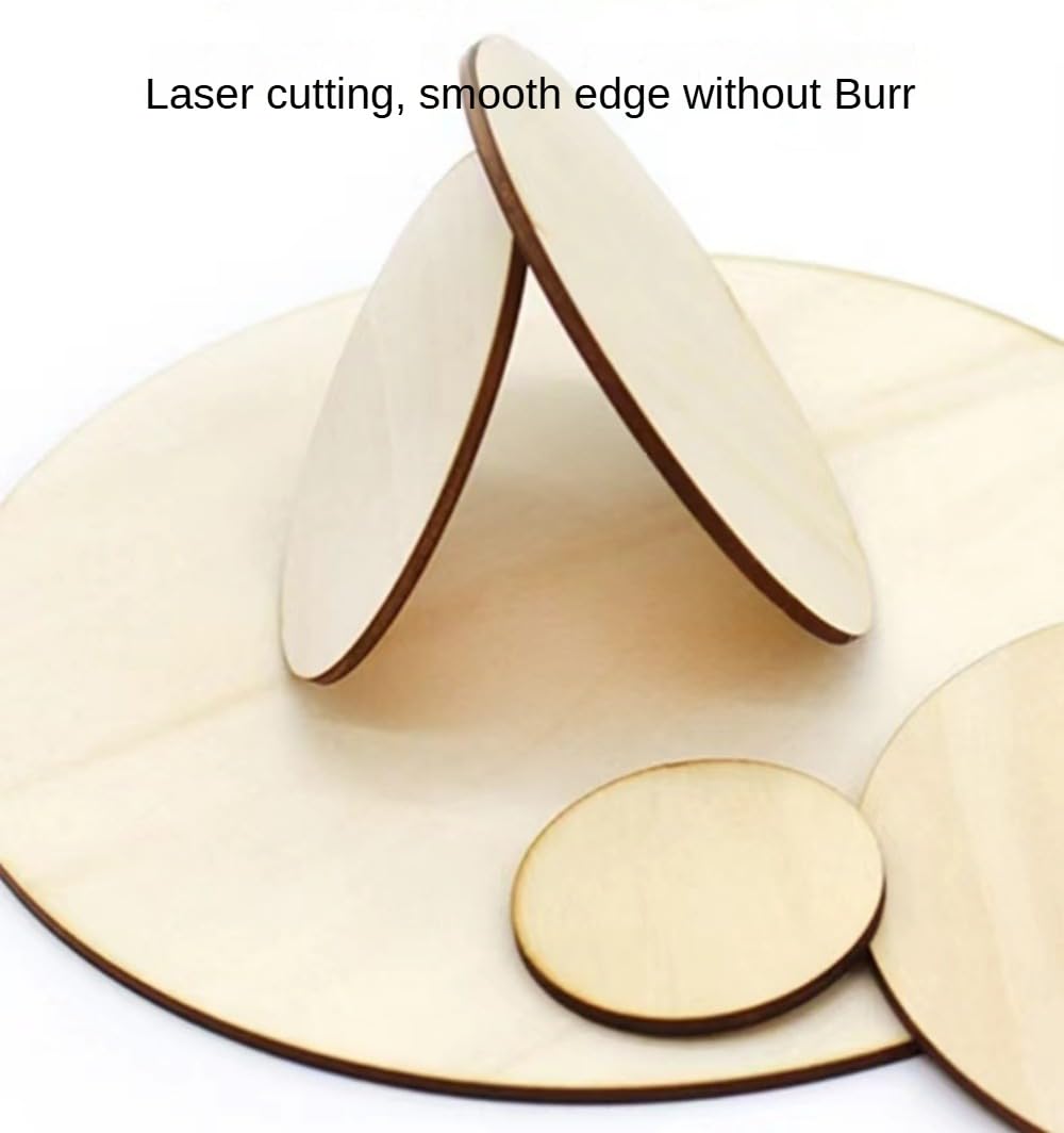 6 pezzi di diametro di 25,4 cm ornamenti natalizi in legno, dischi in legno con fori per fai da te, ornamenti in legno grezzo vuoto, decorazioni natalizie, decorazioni da appendere