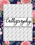  Calligraphy Writing Paper: 100 Sheet Pages Workbook for Beginners