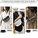 TOPALL Fanny Pack Crossbody Bags for Women, Upgrade Sling Bag Leather Fashion Waist Packs Belt Bag Chest Bag Studded Tassel Bum Bag for Travel, Walking, Running and Hiking (Black)