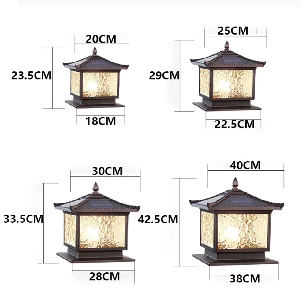 Lampy solarne z pilotem zdalnego sterowania, wodoodporna podstawa LED do montażu na molo do ogrodu, bramy podwórka, kamienne lampy kolumnowe, lampy słupkowe na werandę
