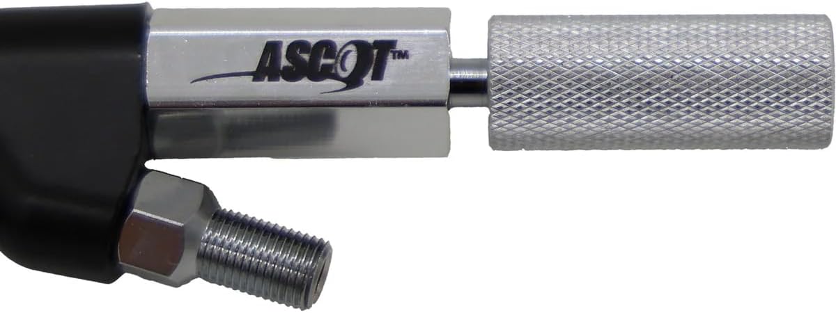 Ascot 3-in-1 Professional Valve Core Extractor & Inflation Tool – Heavy Duty Tire Service Tool with 1/4" NPT Inlet – Extendable 5-1/8" to 6-3/4" – for Fast Inflation, Removal & Installation