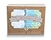 THE SOFTEST Organic Muslin Cotton Swaddle Blankets | Harlow's Earth | Feathers & Arrows | 2 Pack | 47" x47 | Extra Large | Torquoise and Gold | Gender Neutral | Baby Shower Gift