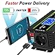 NOVOPAL 500W Wechselrichter 12V auf 220V Reiner Sinus Spannungswandler mit intelligenter LCD-Anzeige - EU-Stecker mit USB-Ausgang