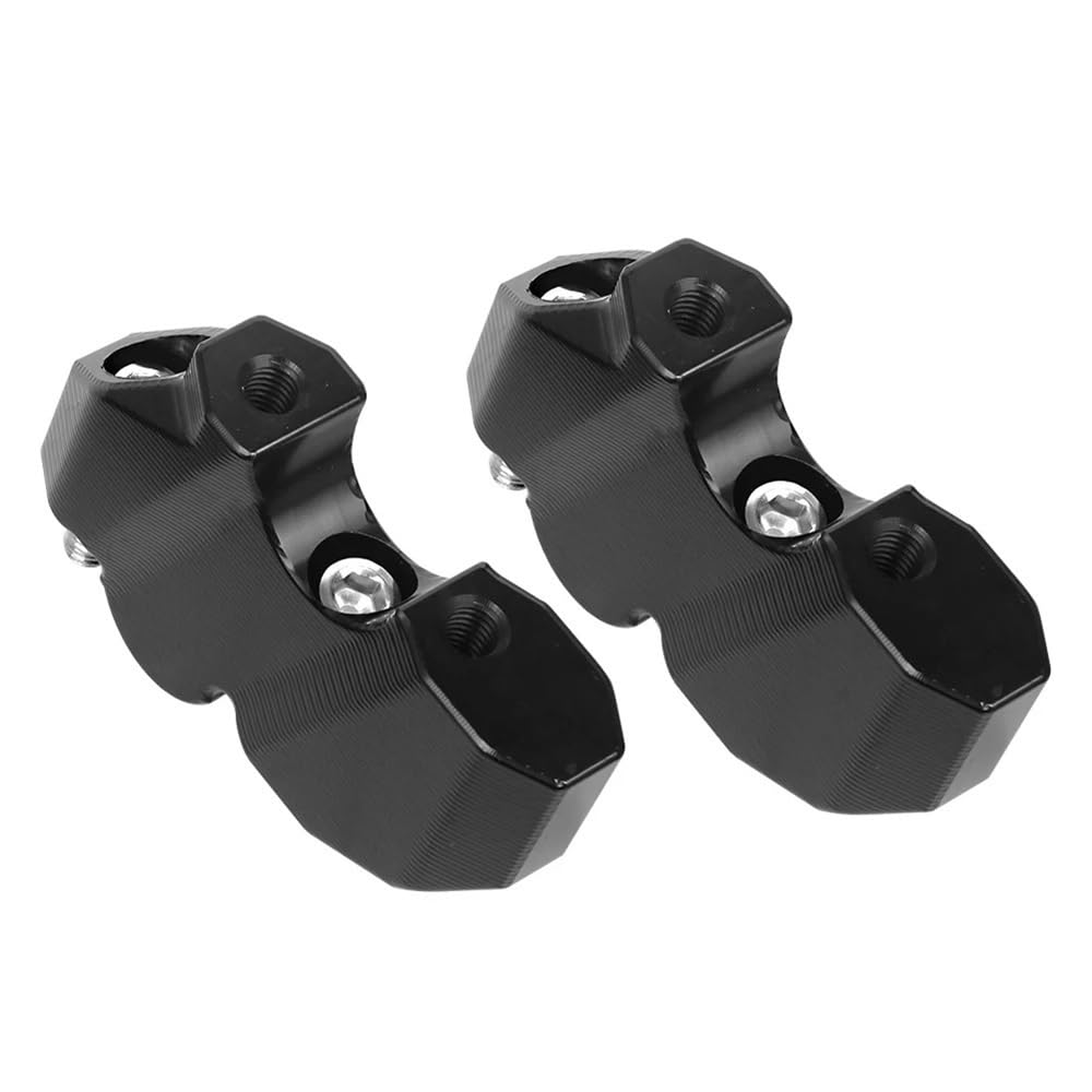 Abrazadera elevadora manillar de aluminio negro con elevación ergonómica moto 7