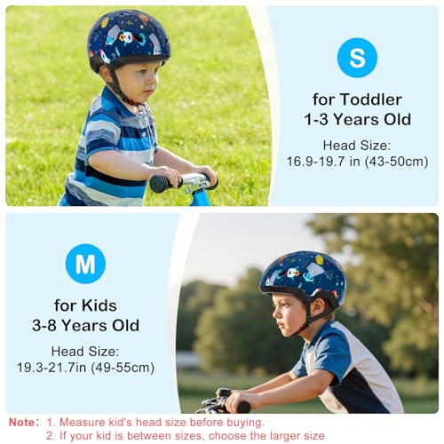Image of Toddler Helmet, Baby Infant Kids Bike Helmet for Kids Age 1-3 /2-4 /3-5 /5-8 Adjustable Toddler Bike Helmets for Boys Girls for Scooter Skateboard Cycling