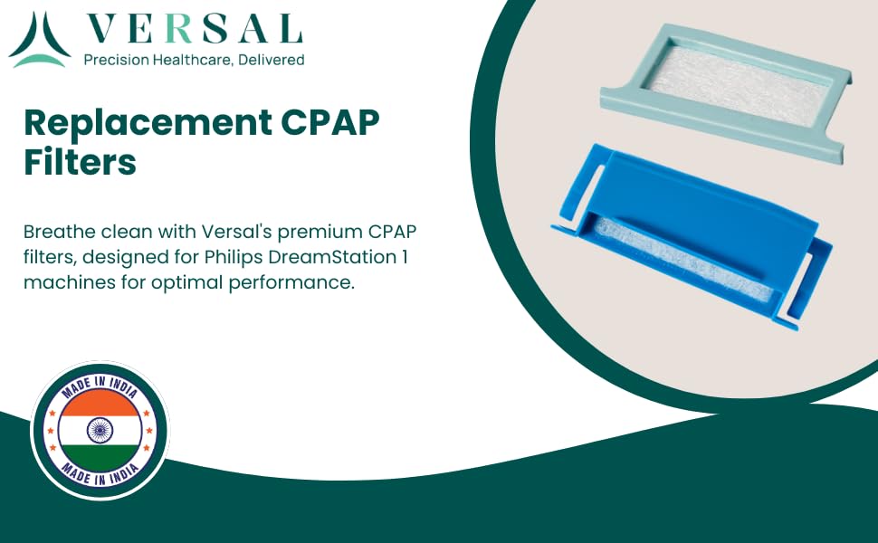 Image of VERSAL Premium CPAP Filter Kit Compatible with Philips Dreamstation 1: Includes 4x Reusable & 12x Disposable Filters (1 Year Supply)