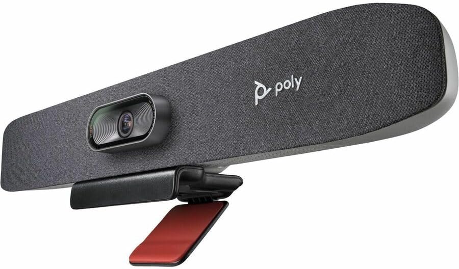 Poly Studio R30 USB Video Bar 4K Video Conference Equipment with Internal Speakers and Microphones - 3840 x 2160 Resolution - USB Connectivity - TAA Compliant - Sand - 1 Year Warranty