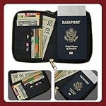 Passport Holder with Tether and Clip to Prevent Loss and Theft, Rfid Passport Holder for Travel, Passport Wallet, Passport Cover for Men and Women (Black - Tether and Clip) - Image 3