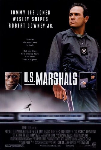 U.S. Marshals Movie Poster (27 x 40 Inches - 69cm x 102cm) (1998) -(Tommy Lee Jones)(Wesley Snipes)(Robert Downey Jr.)(Joe Pantoliano)(Daniel Roebuck)(Tom Wood)