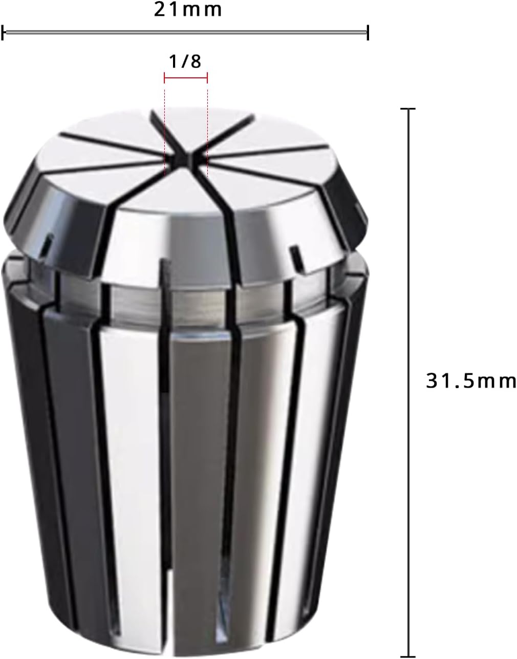 Tools ER20 1/8,1/4,5/16,3/8,1/2 Inch Size High Precision Spring Collets Set, Accuracy Within 0.008 mm, router collets Tool Holder For CNC Milling Engraving Chuck Lathe Workholding,5pcs