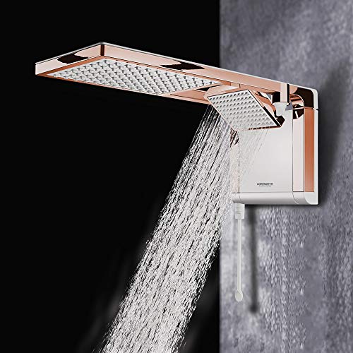 CHUVEIRO ACQUA DUO, LORENZETTI, BRANCO/ROSE GOLD 220V/7800W 5 51nS2I4OOaL