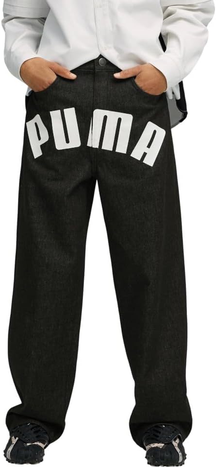 PUMA Mens X Printed Denim Pants Casual