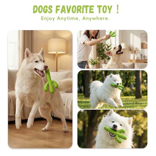 MewaJump Dog Chew Toys, Durable Rubber Dog Toys for Aggressive Chewers