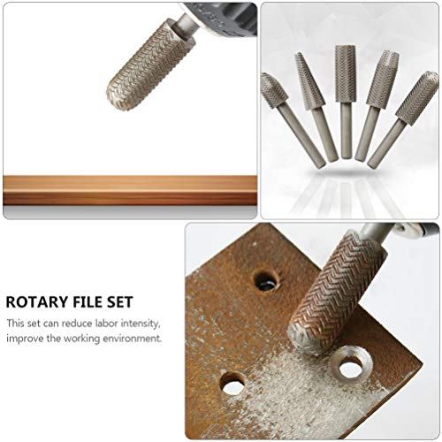 Set de 5 fresas rotatorias de acero para taladro miniatura 6