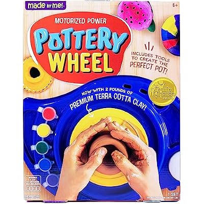 Made By Me Motorized Power Pottery Wheel - at Home Pottery Making Clay Sculpting Activity for Kids Ages 6 and Up