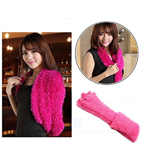 CXB1983(TM)The Magic Changed Scarf Magic Woolly Scarf Shawl Autumn Winter (Rose)2