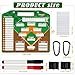 lrjrizzo Magnetic Baseball Lineup Board，Baseball Lineup Cards Baseball Lineup Board for Dugout Baseball Clipboard for Coaches Softball Lineup Cards Marker Boards Baseball Coaching Accessories (Brown)
