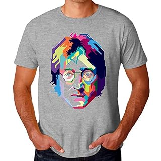 John Lennon Pop Modern Art T-Shirt pour Hommes XX-Large - Les Beatles, Paul McCartney, John Lennon, RIngo Starr, George Harrison