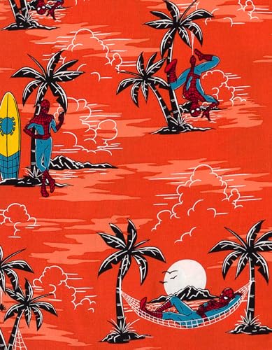 Image of Marvel Spider-Man Matching Family Button Front Hawaiian Shirt
