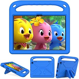 GOZOPO Kids Case for Fire HD 8 Tablet (Only fit 10th Generation, 2020 Release) - Shockproof Handle Stand Cover Kid-Proof Case for All-New Fire HD 8 2020 Release & 8 Plus (Blue)