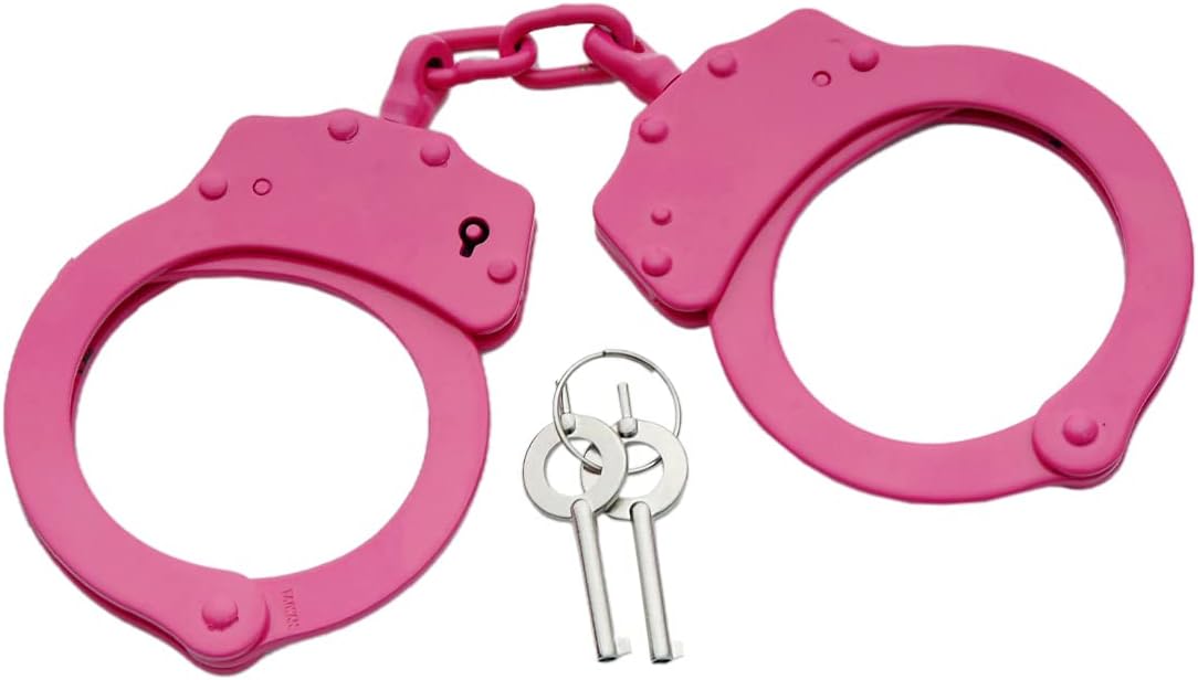 SZCO Supplies 8" Double Lock Adjustable Heavy-Duty Scorpion Pink Handcuffs