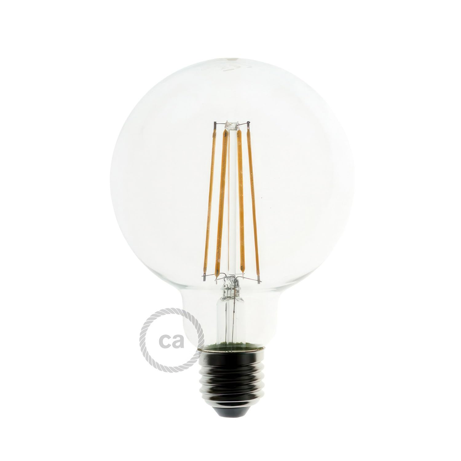 Lámpara colgante hecha en Italia con cable textil, pantalla Dome y detalles metálicos - Con bombilla, Cobre