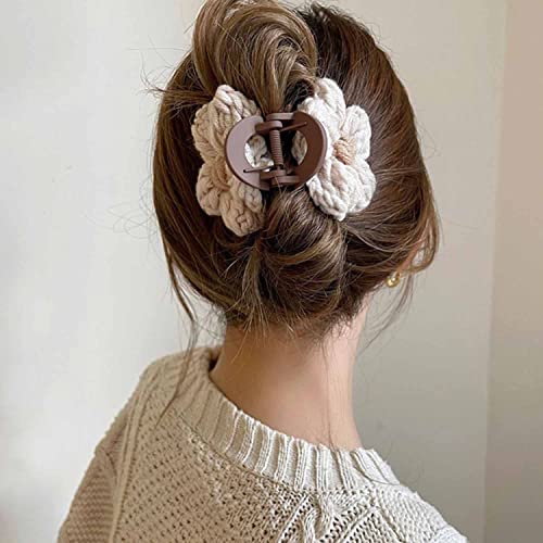 2 Pinzas para el Cabello con Diseño Trenzado y Flor miniatura 4
