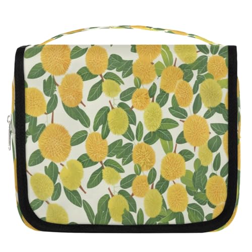 Durian - Neceser de viaje con estampado para mujeres, hombres, niñas, niños, maquillaje, cosméticos, bolsa de aseo colgante, organizador de artículos de tocador, color, 4.5 L, Organizador de bolsas