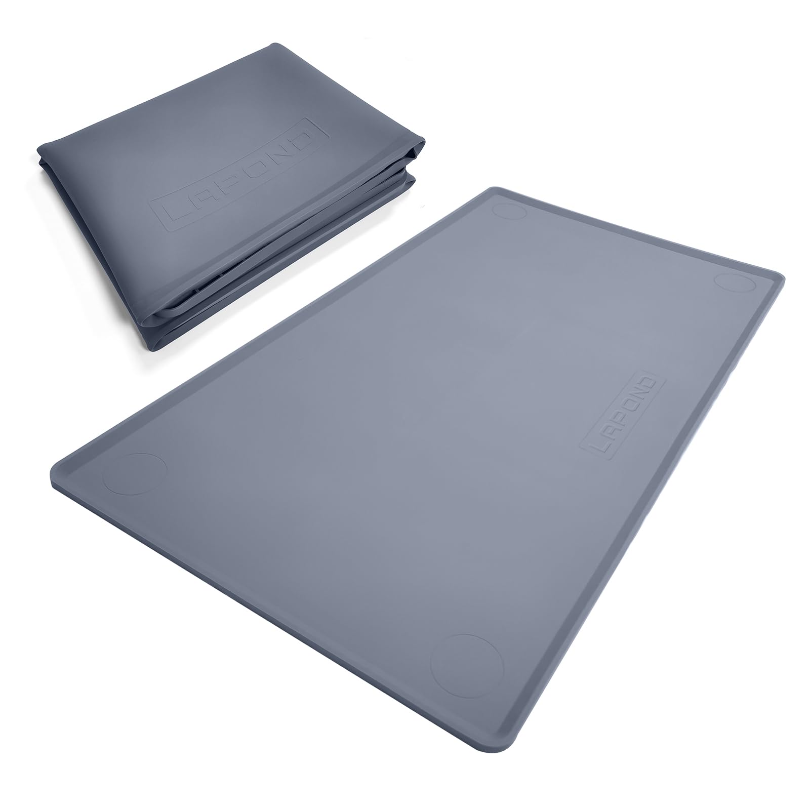 Tapis en silicone imperméable pour système de culture hydroponique d'intérieur, facile à nettoyer et antidérapant, 100 x 60 cm, gris
